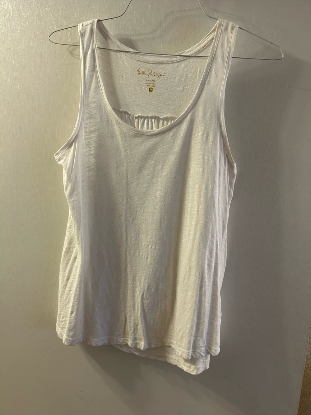 Lilly Pulitzer White Scoop Neck Tank